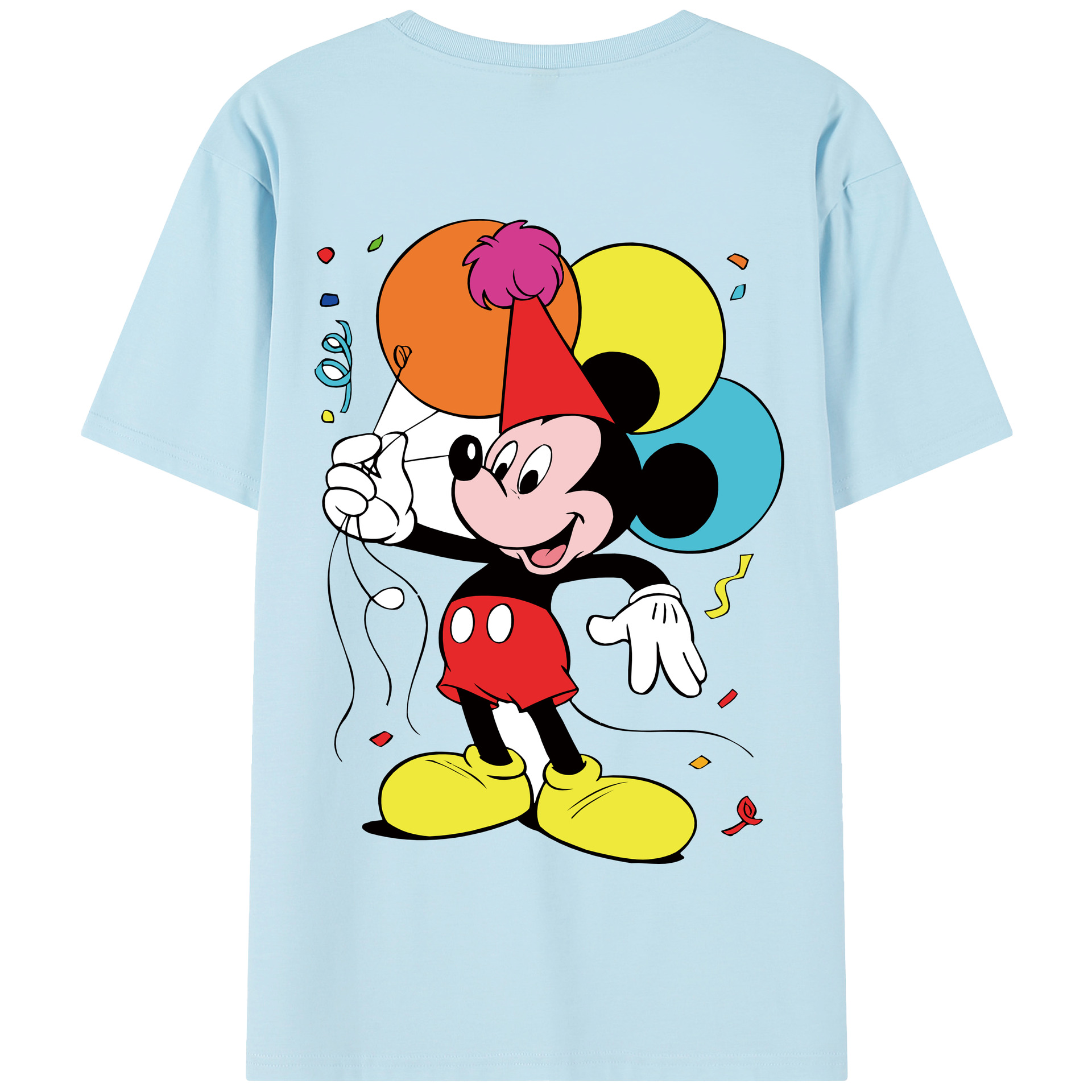 （画像用） ミッキーマウス Mickey Mouse 綿100％半袖Tシャツ（背面プリント）